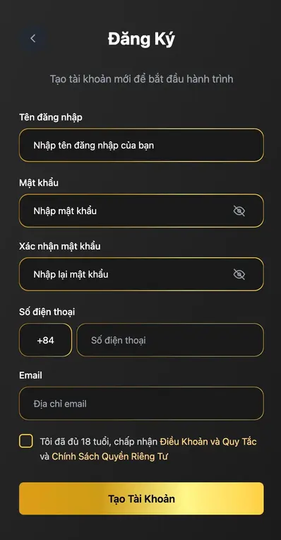 Đăng ký tài khoản tại OKATM